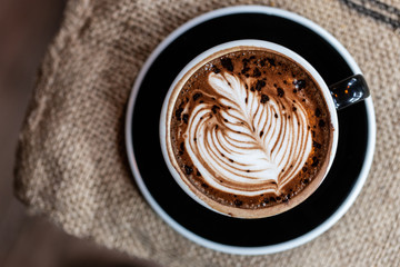 Backgrounds of Latte coffee.