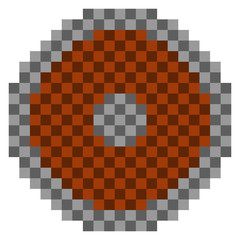 Pixelated shield icon