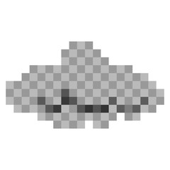 Fototapeta na wymiar Pixelated cloud icon