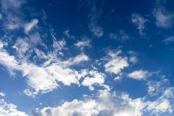 Obraz premium Blue sky with clouds background