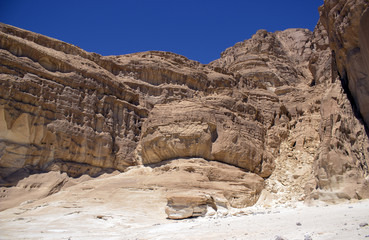 Rocky canyon in the Egyptian desert