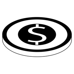 Coin money symbol vector illustration graphic design