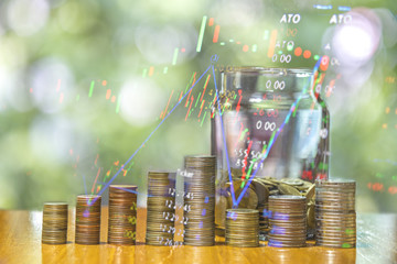 The  Business Coins as Saving and Stock Exchange Concept