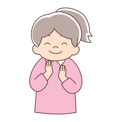 拍手_上半身_幼児5歳女の子