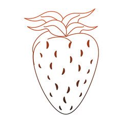 Strawberry natural fruit vector illustration graphic design