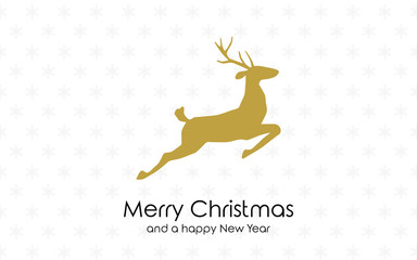 Goldener Elch springend