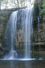 Fototapeta na wymiar Herisson waterfalls in Jura France