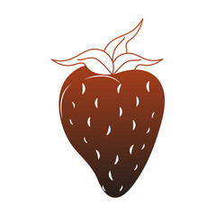 Strawberry natural fruit vector illustration graphic design
