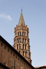 Fototapeta na wymiar Basilique Saint Sernin à Toulouse, Haute-Garonne