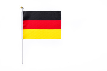 German flag isolated on white background. Copyspace