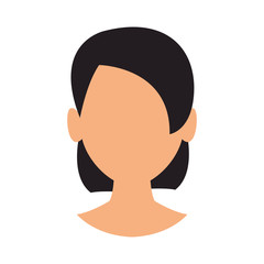 Woman faceless head vector illustration graphic design vector illustration graphic design