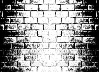 Vector monochrome grunge background. Illustration of brick wall texture. Grunge Distress Sketch Stamp Overlay Effect