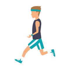 Fitness man running vector illustration graphic design vector illustration graphic design