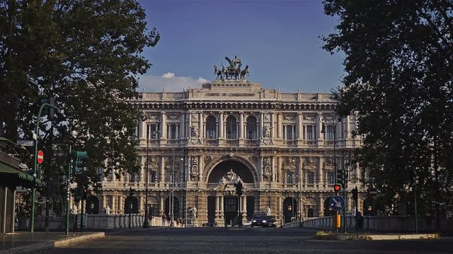  Palace of justice. Corte di Cassazione - time lapse - Roma, Italy
