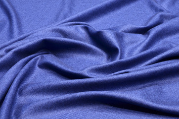 Naklejka na ściany i meble Fabric suit blue from silk and cashmere