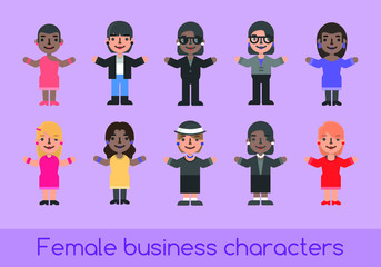 Female business characters