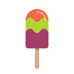 Colorful summer popsicle