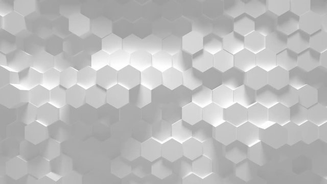 Abstract geometric hexagon loop - 3D animation