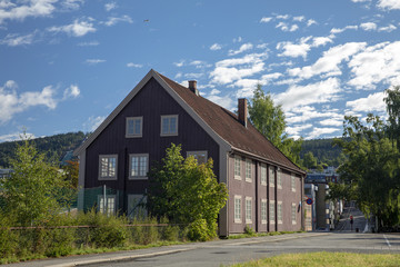 Fototapeta na wymiar Old city building in Lillehammer Norway