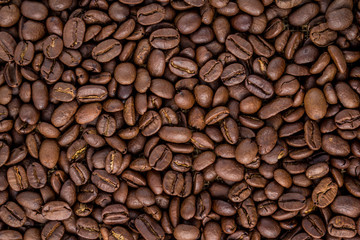 Roasted coffee beans background