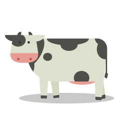 Vector nursery cute wild mammal animal cow