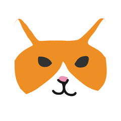 Cute kitty cat face nursery animal pet