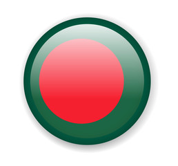 Bangladesh flag. Round bright Icon on a white background