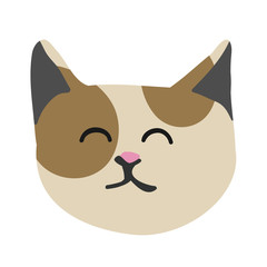 Cute kitty cat face nursery animal pet