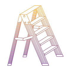 ladder icon over white background, vector illustration