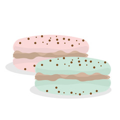 Delicious sweet dessert in cute girlish style macaroon