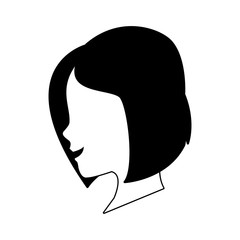 Woman faceless head vector illustration graphic design