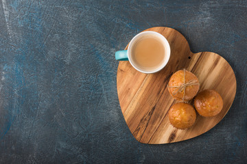 Obraz na płótnie Canvas Delicious orange muffins for breakfast.