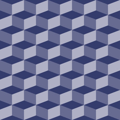 Abstract blocks visual illusion seamless pattern for craft, wrapping, fabric, textile