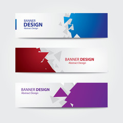 Vector abstract banner design template