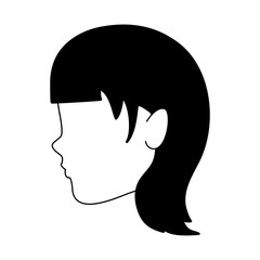 Woman faceless head vector illustration graphic design