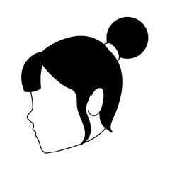 Woman faceless head vector illustration graphic design