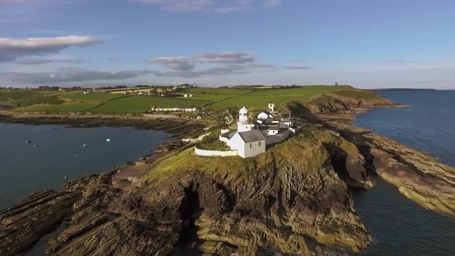 Roche's Point Lighthouse is situated at the entrance to Cork Harbour, Ireland. A lighthouse was first established on 4 June 1817 to guide ships into Cork Harbour.