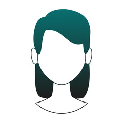 Woman faceless head vector illustration graphic design