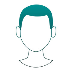 Fototapeta premium Man faceless head vector illustration graphic design