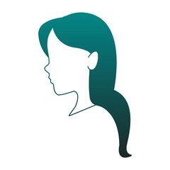 Woman faceless head vector illustration graphic design
