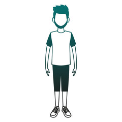Young man cartoon avatar vector illustration graphic design
