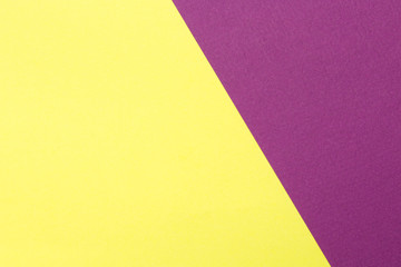 Yellow and purple color texture paper background. Geometric paper background.