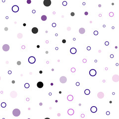 Light Purple, Pink vector seamless texture with disks.