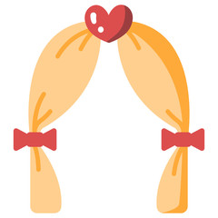 Wedding Arch flat illustration