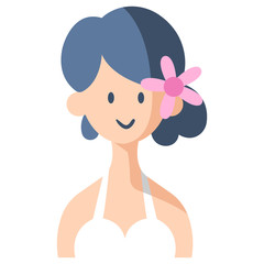 Bride flat illustration
