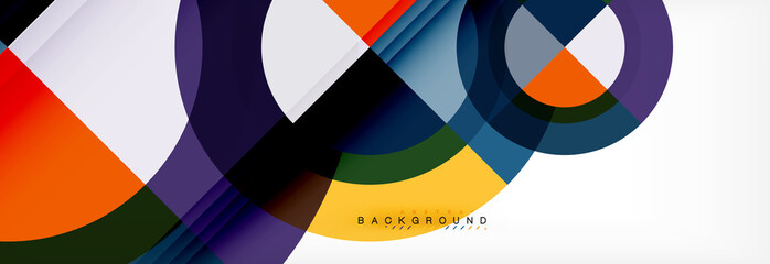 Fototapeta premium Vector circular geometric abstract background