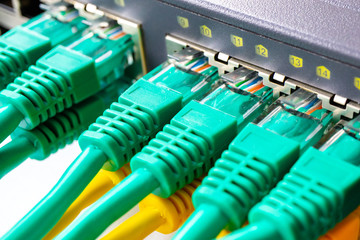 on the switch all ports are occupied by cables RJ 45
