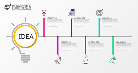 Naklejka premium Infographic design template. Creative concept with 6 steps