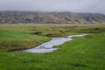 Fototapeta na wymiar View from Keldur historical farm in Southern Iceland