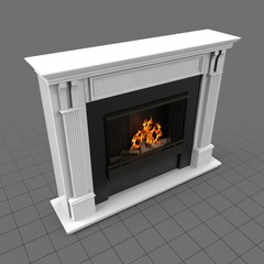 Modern home fireplace